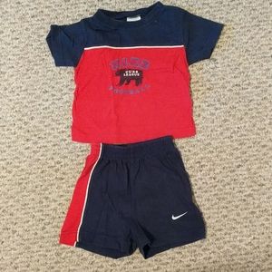 Nike Cubs League Football red & blue shorts set